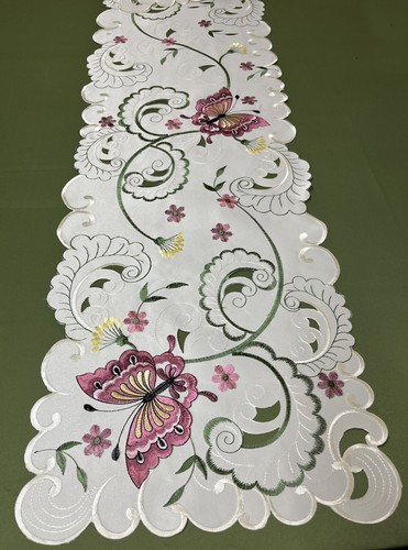 Pink butterfly embroidered - pink,