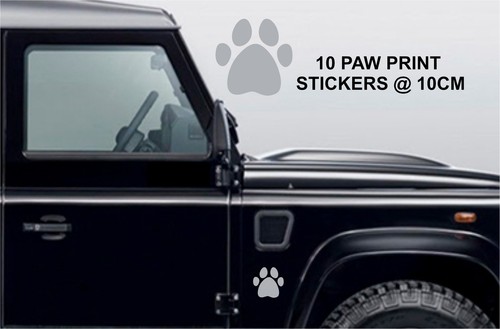Paw print stickers - 10, car