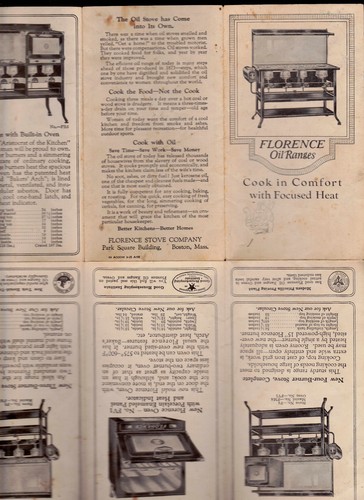 Florence oil ranges - florence, 1925