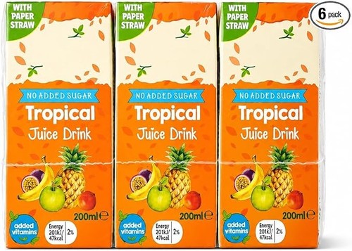 Tropical juice drink added - drink, no