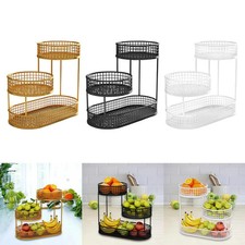 Countertop Fruit Basket Metal Wire Storage Tray Serving Stand Vegetable Rack