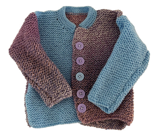 Hand knitted blue purple - blue, /