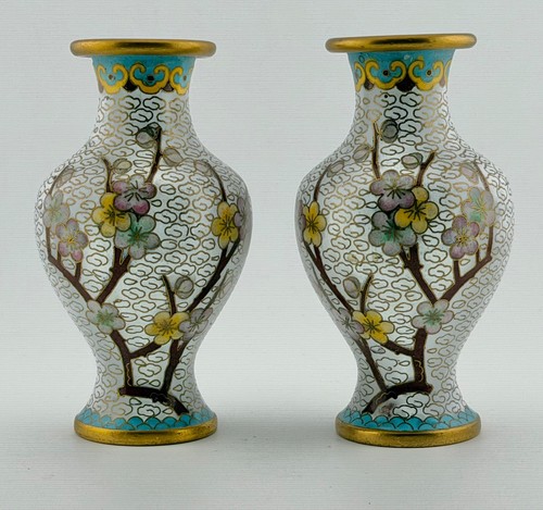Pair mirrored white floral - of,