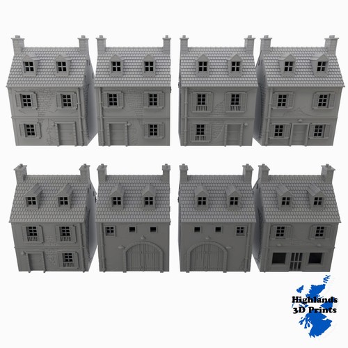 Normandy houses 20mm ww2 - houses,