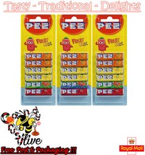18 PACK PEZ REFILS (3 X 6 PACK) FRUIT FLAVOUR SWEETS FOR PEZ DISPENSER