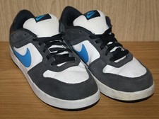Nike Skate Shoe Renzo 2 JR 454055441 UK Size 5.5 Leather White/Blue/Black - VGC