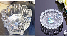 ASH TRAY GLASS CUT CIGARETTE