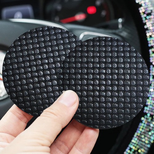 2pcs black car - holder, mat