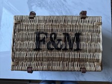 Fortnum & Mason Wicker Basket Hamper Small 40cm x 25cm x 17cm - Good Condition