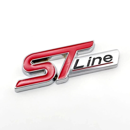 Silver red line metal rear - silver,