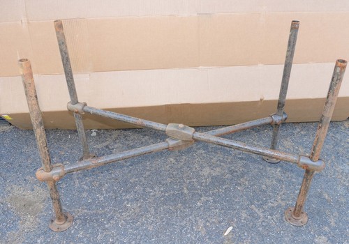 Antique industrial pipe stand