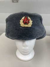 Soviet Army Ushanka Winter Fur Hat Circa 1988 Military Size 58 & Vintage PROP