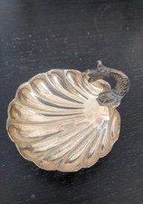 Dolphin Shell Trinket Dish  Table Salt 90 Egyptian Silver