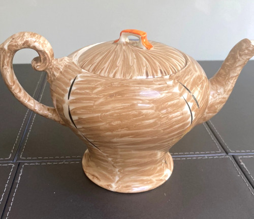 Myott 1930s art deco teapot - art,