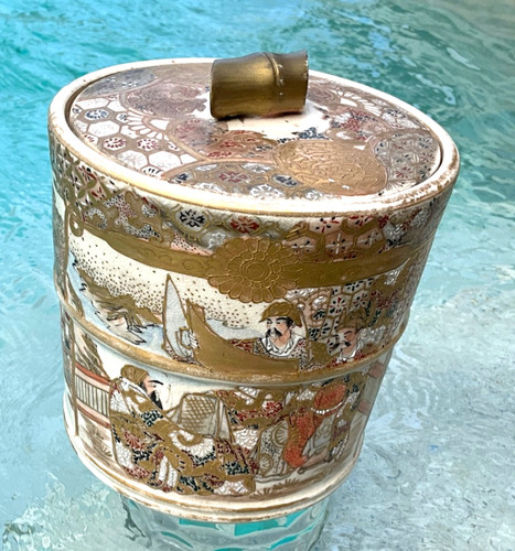 Japanese satsuma lidded - japanese,