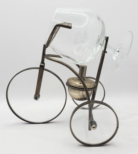 Tricycle brandy warmer with - ,
