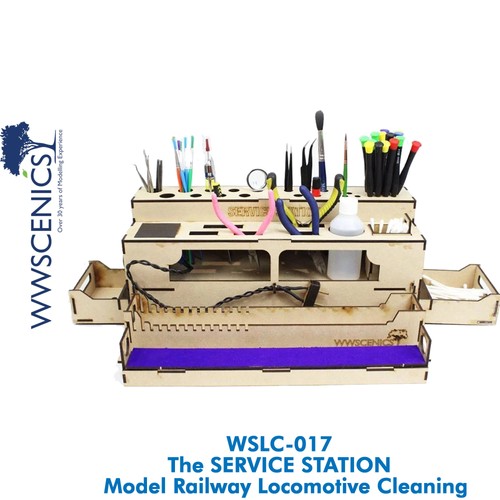 Service station model railway - station,