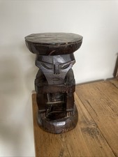 Vintage Wooden African Wood Carving Sculpture Stool? Plant Holder ? Stand