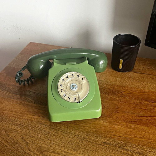 Vintage retro green rotary - vintage/retro,