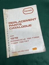 Triumph 750 T140 TR7 1979 Spare Parts Catalogue Guide Book Used