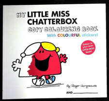 Little Miss Chatterbox Copy Colouring Book with Colourful Stickers - BRAND NEW