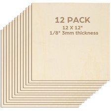 12 Pack Basswood Sheets for