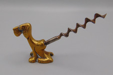 VINTAGE ART DECO BRASS DOG CORKSCREW