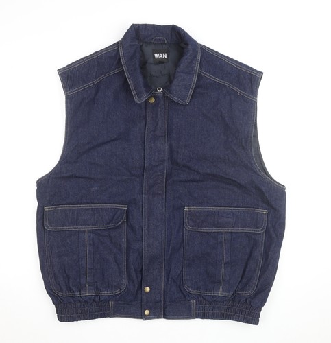 Wan men blue denim padded - men's,