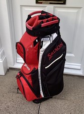 Srixon Premium Golf Cart Bag / 14 Way Dividers / Red Black White