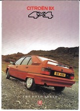Citroen BX 4x4 1990-91 UK Market Sales Brochure GTi & Estate