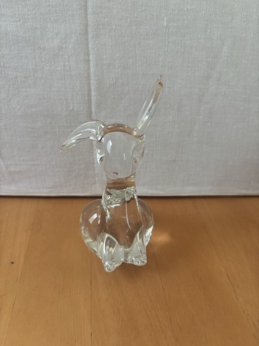 Clear glass rabbit - clear,