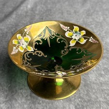Vintage bohemian glass green - vintage,