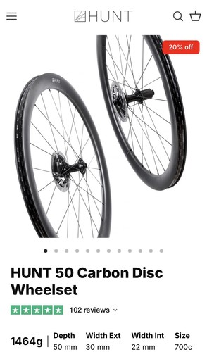 Hunt carbon aero disc brake - carbon,
