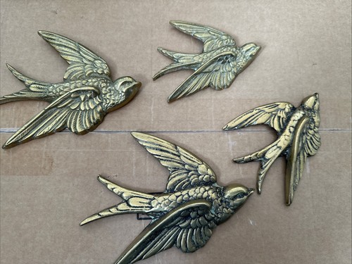 Vintage brass swallows - 4,