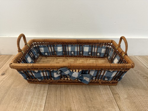 Wicker storage basket tray - storage,
