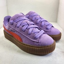PUMA Fenty Creeper Phatty Womens Trainers Suede Lavender Burnt Red UK4.5 (X213)
