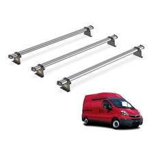 Vauxhall Vivaro Roof Rack for 2001-2014 High Roof 3x Steel Bars Van Guard Trade