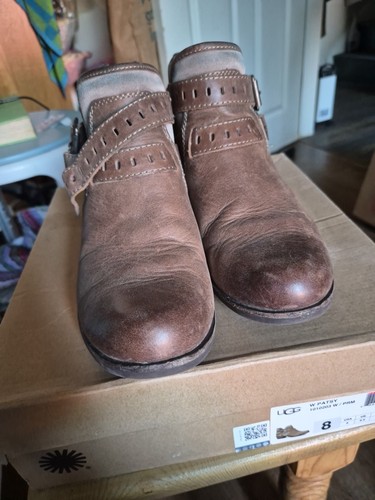 Ugg leather womens ankle boots - leather,