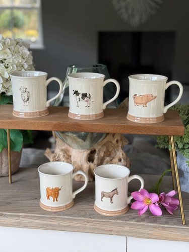 Stoneware embossed mug - stoneware,