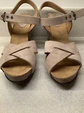 SCHOLL TAUPE SUEDE LEATHER