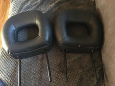 PEUGEOT 206 CC FRONT SEATS Pair Of HEADREST Black  LEATHER FROM 2001 3 DOOR