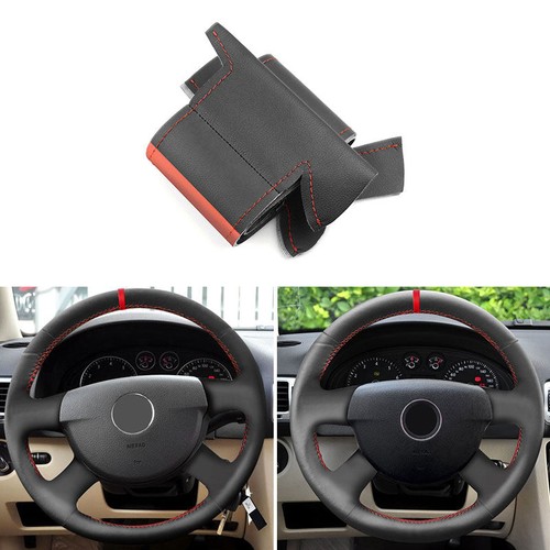 Top red leather steering - red,