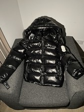 Mob Nation Black Shiny Puffer Jacket with Detachable Hood Size M (Chest 46")