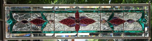 Stained glass transom window - glass,