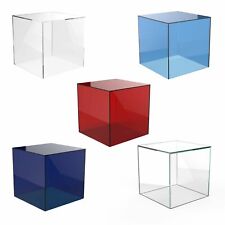 Acrylic Cube Display Stand Square 5 Sided Box Perspex Tray Retail Shop Holder