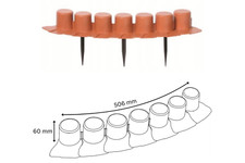 Lawn Edging Border 4.05m / 13.3 Feet Long Garden Palisade Fencing Flower Bed