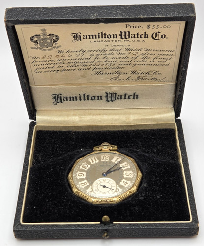 Vintage 1927 hamilton 912 gold - vintage,