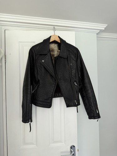 Faux leather jacket - faux,