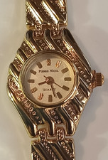 Pierre Nicol Wrist Watch Vintage  Quartz Gold Tone Bracelet