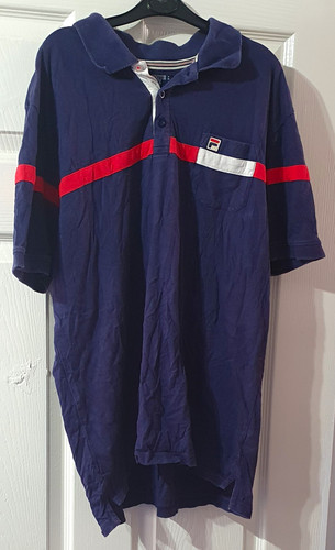 Vintage fila white line - line, polo
